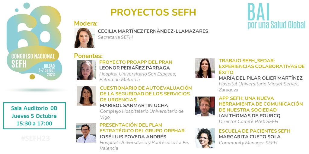 sefhcongreso's tweet photo. 🎙️Si te interesa saber en qué está trabajando la @sefh_, ¡ven a PROYECTOS SEFH!

🦠Proyecto PROAPP
 🛟 Autoevaluación de Seguridad en Urgencias
🛣️Plan estratégico GT ORPHAR
🤝Trabajo SEFH-SEDAR
 📱App SEFH
🎒Escuela de pacientes SEFH

📍 Auditorio 0B
🗓️ 5/octubre
⏰ 15:30-17:00 https://t.co/bEfP60bekS