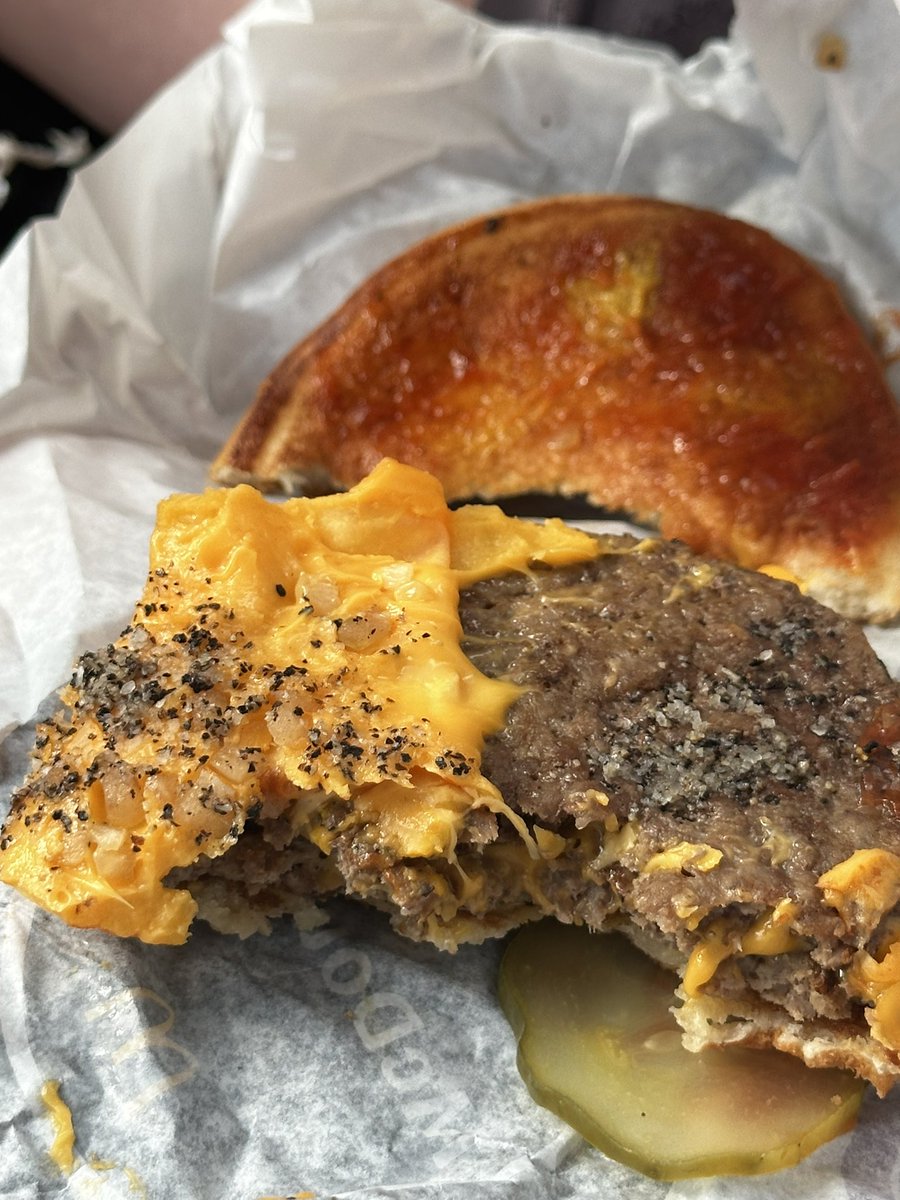 chaddaley1's tweet photo. @McDonalds my son’s cheeseburger had salt and pepper all over it. Why? He did not eat it after tasting it. What the heck is going on. https://t.co/4GrUFpusf3
