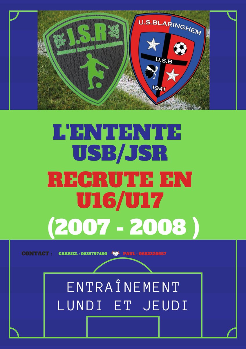 L'entente USB/JSR, recrute ⚽