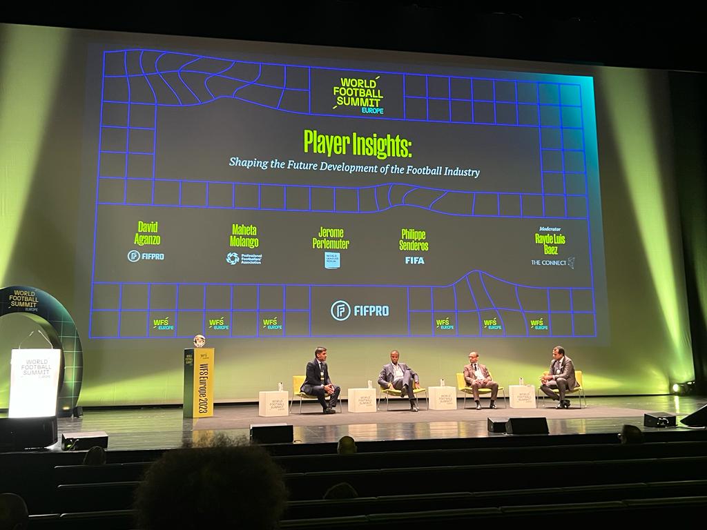 davidaganzo's tweet photo. Gran jornada hoy en la #WFSEurope rodeado de compañer@s y amig@s, compartiendo nuestra visión del futuro del fútbol junto con l@s principales actores: l@s futbolistas. https://t.co/P8kGXPUWvH