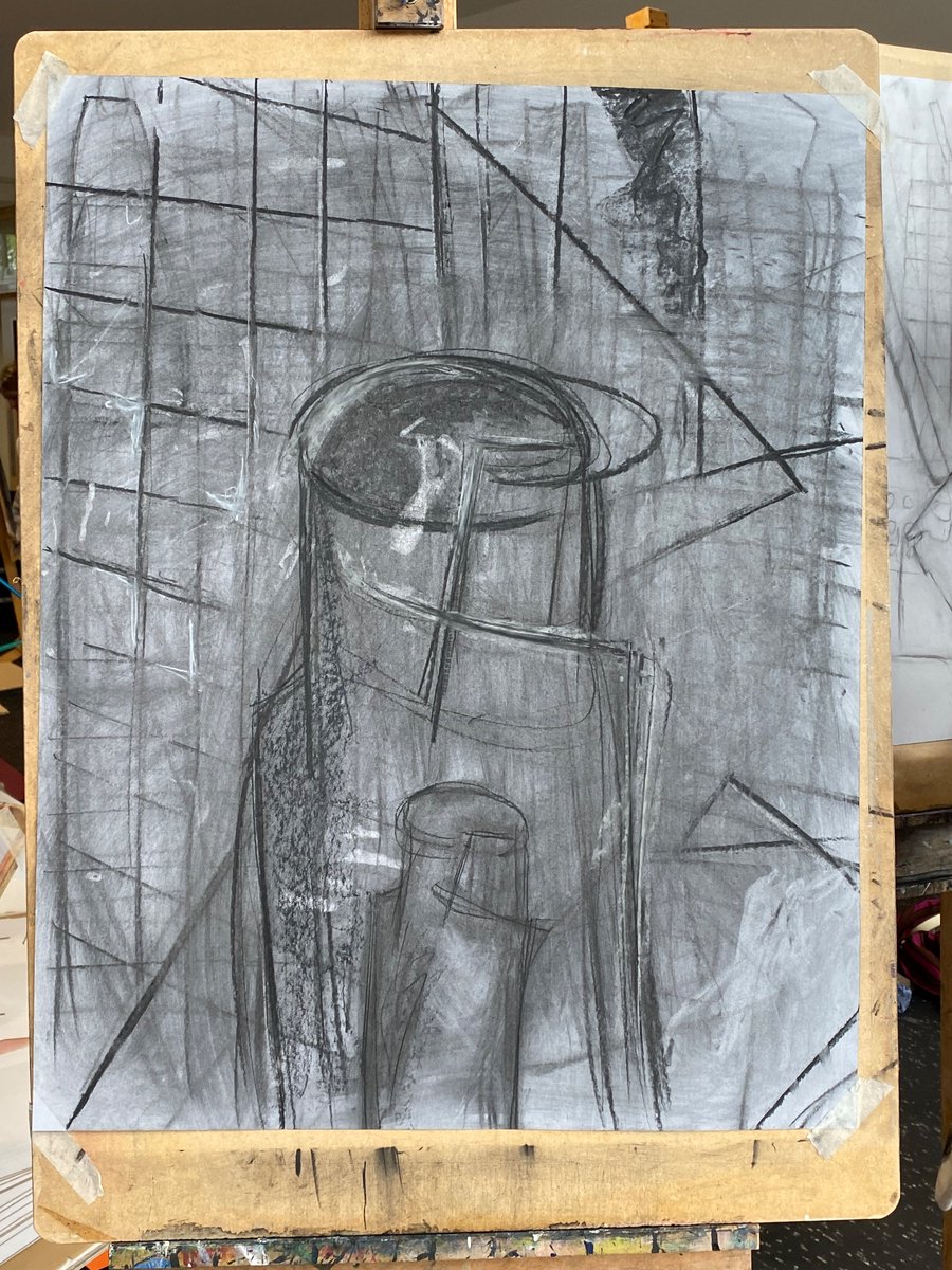 Fettes_Art's tweet photo. A productive day in the art department today. The 4th Form were at their easels and have put the first drawing layers down, let’s watch this space and see how they develop their work…#fettes https://t.co/OSeFwGc91V