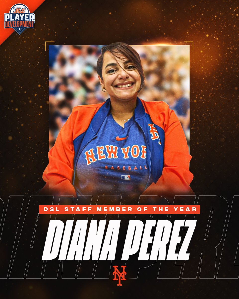 Mets Player Development (@metsplayerdev) on Twitter photo Congratulations to Diana Perez, the 2023 <a href="/Mets/">New York Mets</a> DSL Complex Staff Member of the Year! Congratulations to Diana Perez, the 2023 <a href="/Mets/">New York Mets</a> DSL Complex Staff Member of the Year!
