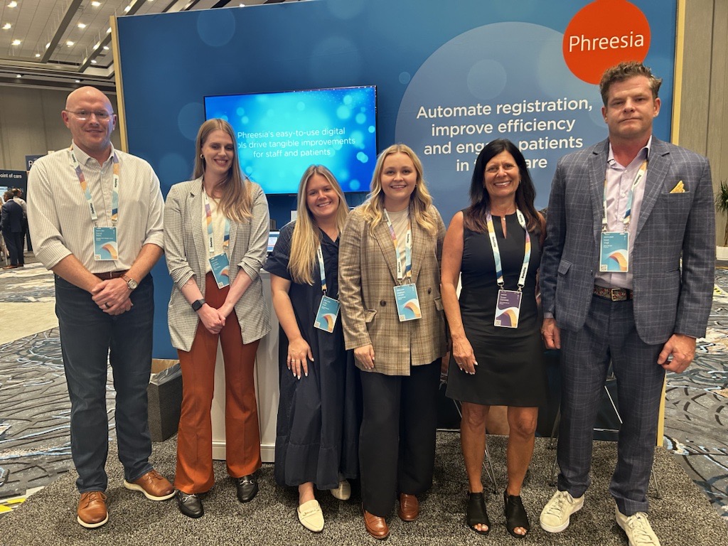 phreesia's tweet photo. The Phreesia team is having an amazing time at #OracleHC in Las Vegas. Our Phreesians in Vegas include Matt, Susan, Maddie, Calla, Lauren, and David—who recently joined our team following our acquisition of @AccessEFM. Welcome David, and thanks to @Oracle for hosting us! https://t.co/lOArmPHhf8