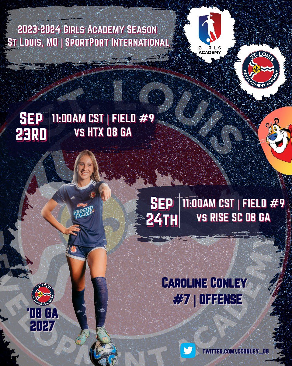 Ready to compete alongside my teammates as we host <a href="/HTXSoccer/">HTX Soccer</a> and <a href="/RiseSoccerClub/">RISE Soccer Club</a> this weekend!! <a href="/08Academy/">STLDA 2008 GA</a> @STLDevAcademy <a href="/GAcademyLeague/">Girls Academy</a>