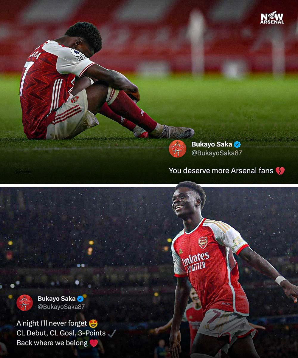 Three years on and this boy meant what he said. “You deserve more Arsenal fans” and Bukayo Saka has given us more every single day from that moment. He scored Arsenal’s first Champions League goal in seven years tonight and it just had to be him. He’s special, but every…