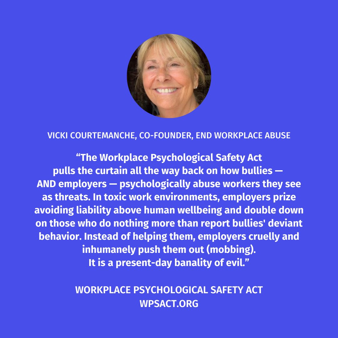 End Workplace Abuse Now (@endworkabusenow) on Twitter photo Join us: WPSAct.org
#EndWorkplaceAbuse #HoldEmployersAccountable #StopBullyingandMobbing
<a href="/GretchenCarlson/">Gretchen Carlson</a> <a href="/julieroginsky/">Julie Roginsky</a> <a href="/into_thyhands/">Bearing Cross of Workplace Abuse</a> <a href="/JFioreHiggins/">Jamie Fiore Higgins</a> @bulliedbrain <a href="/godbold/">Anne Godbold</a> @sethgoldstein13 <a href="/mattpaknis/">Lead, don't bully, with Matt Paknis, FRSA</a> <a href="/BonSusiBon/">Susan Bon</a> <a href="/jimiatwork/">Jimi O</a> <a href="/dignityMA/">Deb Falzoi</a> <a href="/ProfJulieMac/">Julie Macfarlane</a> <a href="/cbmsilence/">Can't Buy My Silence</a> Join us: WPSAct.org
#EndWorkplaceAbuse #HoldEmployersAccountable #StopBullyingandMobbing
<a href="/GretchenCarlson/">Gretchen Carlson</a> <a href="/julieroginsky/">Julie Roginsky</a> <a href="/into_thyhands/">Bearing Cross of Workplace Abuse</a> <a href="/JFioreHiggins/">Jamie Fiore Higgins</a> @bulliedbrain <a href="/godbold/">Anne Godbold</a> @sethgoldstein13 <a href="/mattpaknis/">Lead, don't bully, with Matt Paknis, FRSA</a> <a href="/BonSusiBon/">Susan Bon</a> <a href="/jimiatwork/">Jimi O</a> <a href="/dignityMA/">Deb Falzoi</a> <a href="/ProfJulieMac/">Julie Macfarlane</a> <a href="/cbmsilence/">Can't Buy My Silence</a>