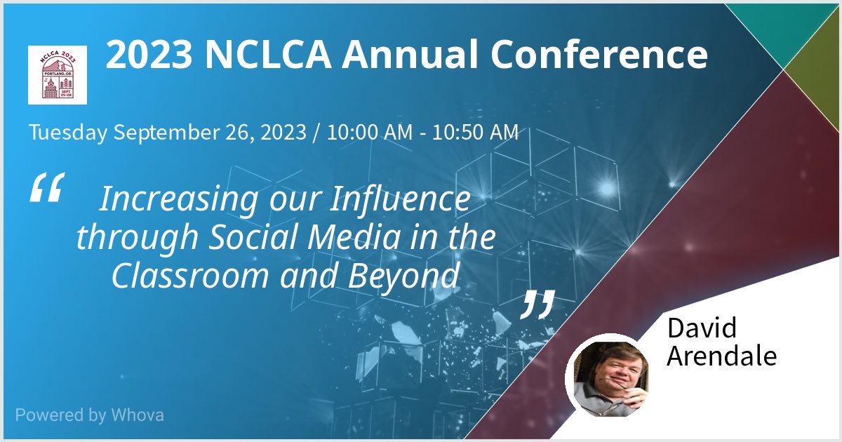 I am speaking at 2023 NCLCA Annual Conference. Please check out my talk if you're attending the event! #TrialSampleTwitter - via #Whova event app