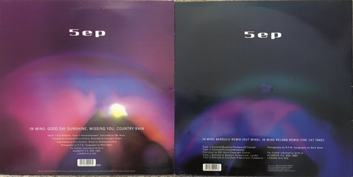 PeterLatimer6's tweet photo. So those were #Creation20 12” EPs I bought during 1990-2, although I actually bought 21.
Any guesses to the missing one?
I didn’t buy many more Creation singles after 92, I switched to albums. But I can’t ignore Slowdive’s EPs, some great songs, on Spotify if you haven’t heard. https://t.co/BKg7iPh3tV