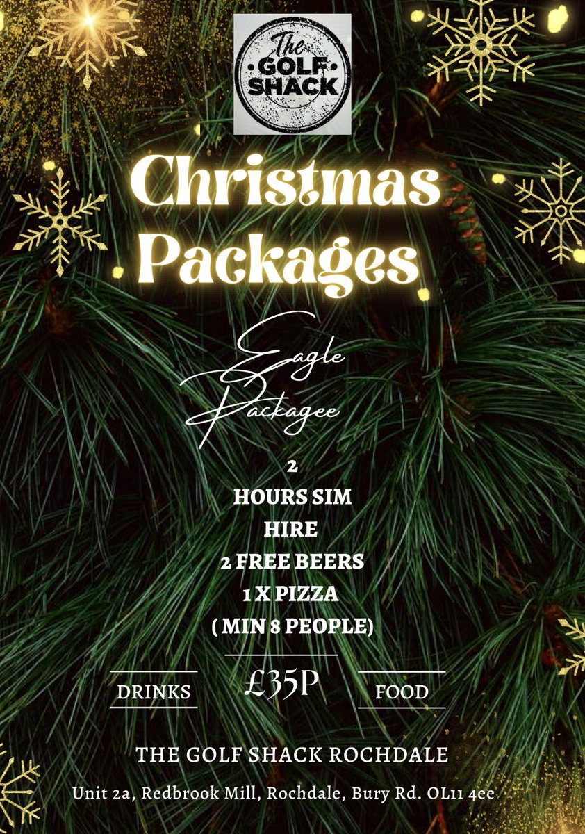 ryangrum81's tweet photo. Looking for a Christmas get together with a difference this year ? If so we have some great deals on offer at The Golf Shack Rochdale. Send me a DM to check availability and discuss our packages #thegolfshack https://t.co/5pGM8B6Z7h