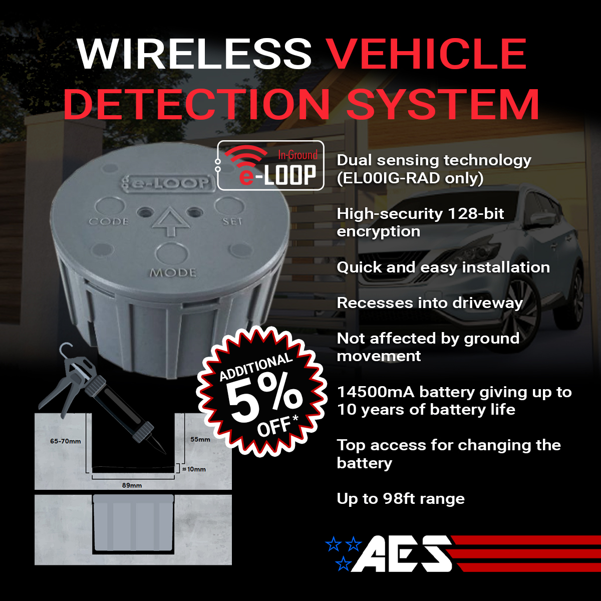 AesUsa's tweet photo. Get an additional 5% off the e-LOOP Commercial Inground. 
https://t.co/TUwPHADd0e

#groundloop #gateautomation #gatecontrol #fence #fenceindustry #concretedriveway #americanrealestate #aspheltdrive #eloop #eloopmini #aeseloop https://t.co/Ji8qmw2IcT