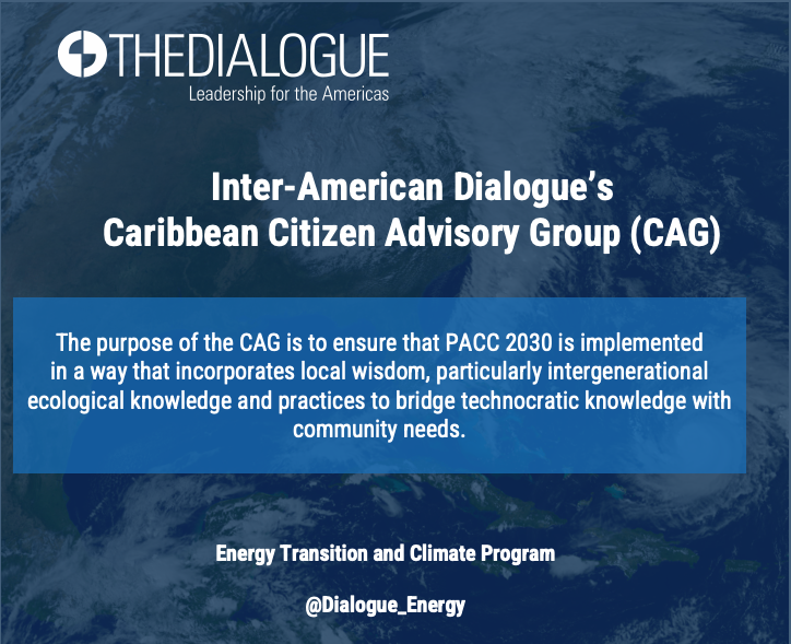🌎 The new Caribbean Advisory Group (CAG) aims to bring together local, ancestral ecological wisdom with technical knowledge to better inform #PACC2030's climate resilience strategies.