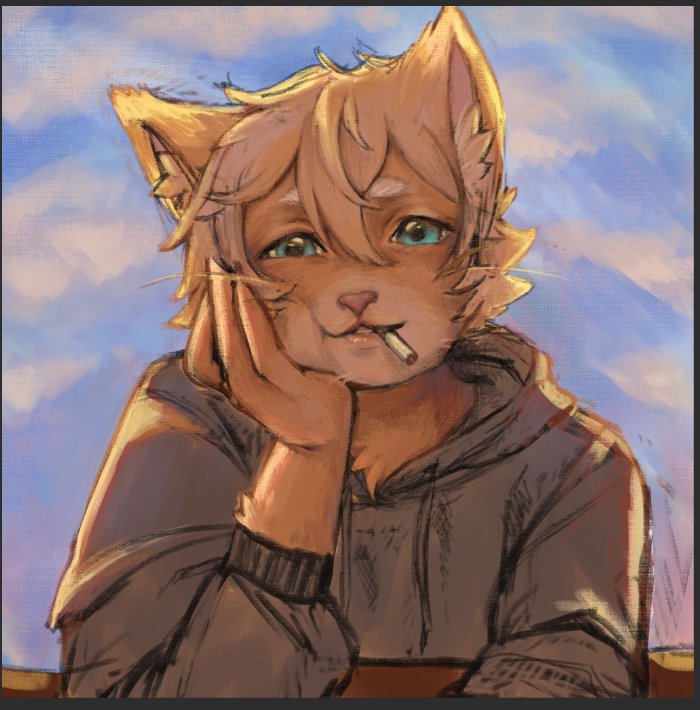 CorpsPlant's tweet photo. WIP of my besties fursona~ https://t.co/GPMRzToVsa