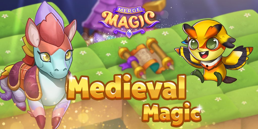 MergeMagic's tweet photo. Some of the ancient secrets of Arcania will be revealed this weekend...Make sure to update your game and play the Medieval Magic event! https://t.co/JRweck0iFz