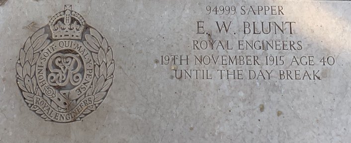DanielJPhelan_'s tweet photo. Sapper Ernest Blunt, Royal Engineers 11th Signal Company, died of enteric fever in Malta, in 1915. 

Originally from Royston, Cambridgeshire, he died six months after his enlistment into the field telephone section. In civilian life he’d been an overseer at the Post Office. https://t.co/XISJImluJw