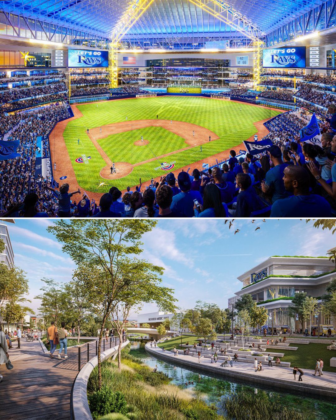 ESPN on X: The Tampa Bay Rays announced they plan on opening up a new  ballpark in St. Petersburg in 2028 as part of a $6.5B development project  👀  / X