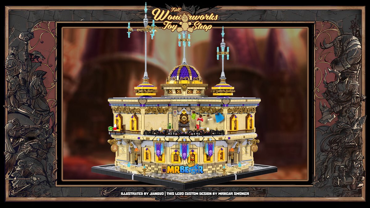 csmsc711's tweet image. Lego Moc - 《World of Warcraft》-Dalaran-The Wonderworks ToyShop.