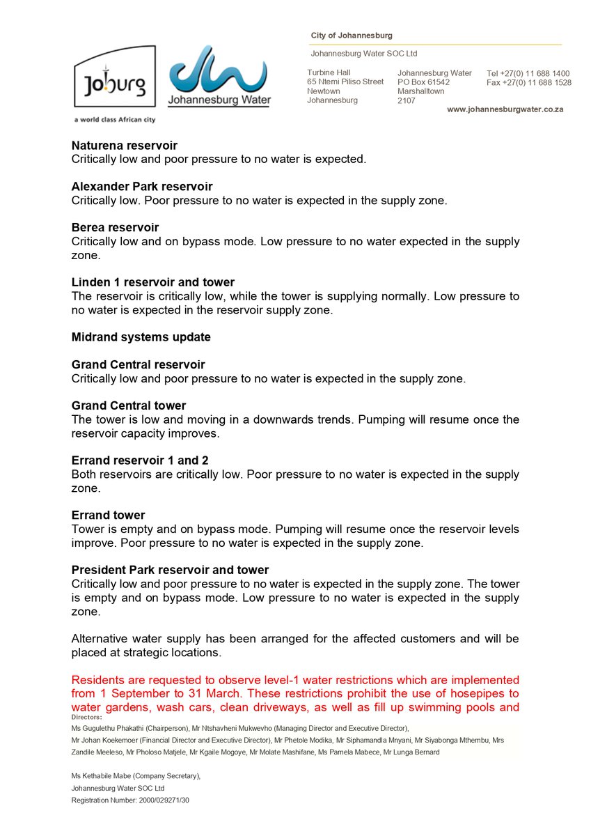 Johannesburg Water tweet media