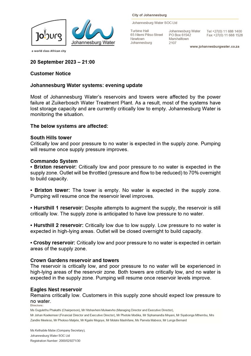 Johannesburg Water tweet media