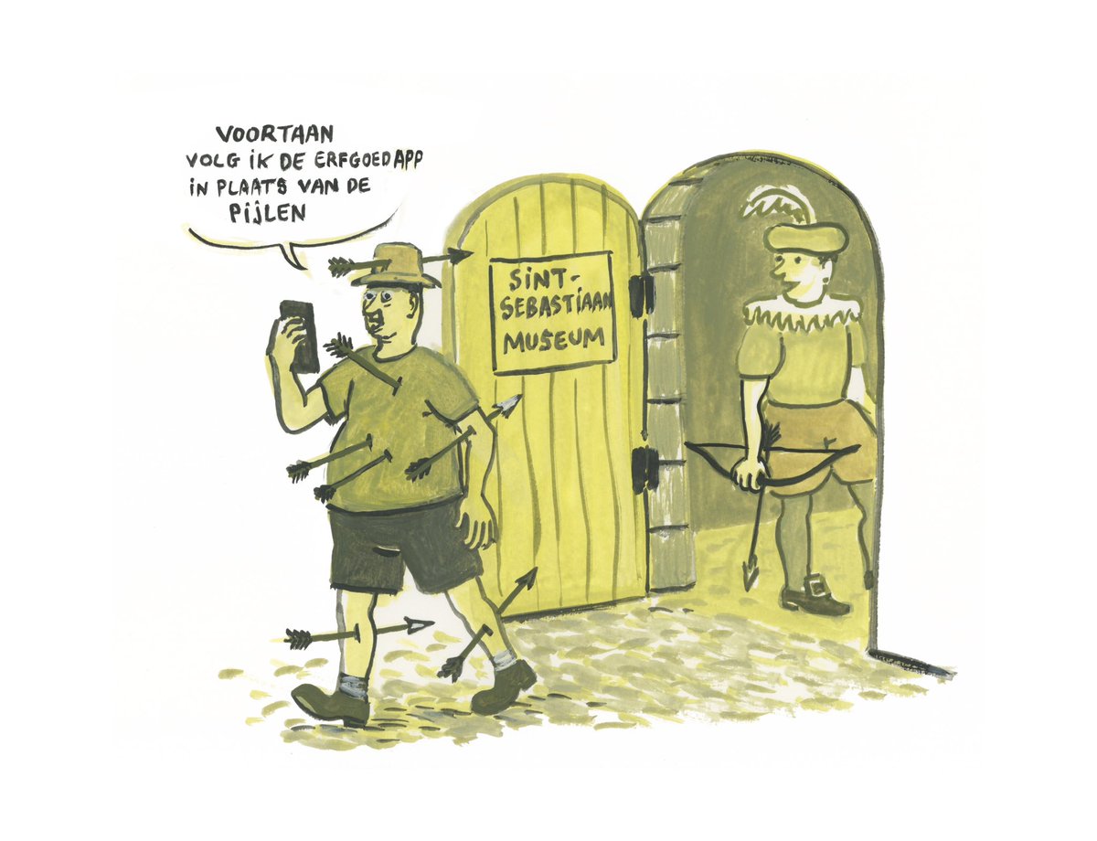 Deze cartoon van de ErfgoedApp verscheen net in ons jaarverslag 😀. Wat we allemaal in 2022 realiseerden met <a href="/faronet/">FARO</a> kan je er ook in lezen faro.be/sites/default/…