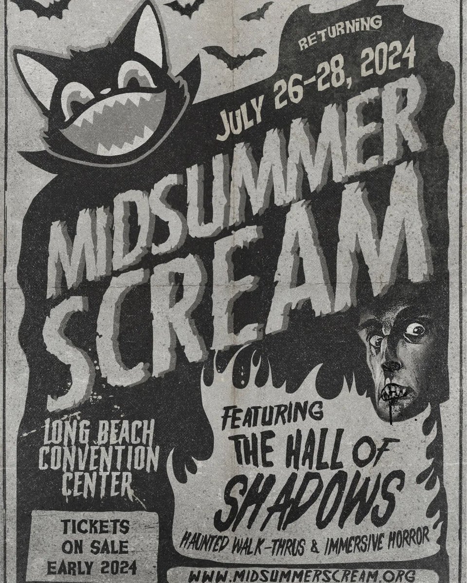 Dates for @MidsummerScream 2024 have been announced! Mark your calendars now! #MidsummerScream #MSS2024