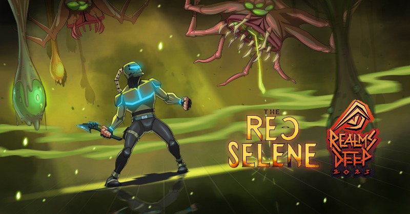 HandmadeLLC's tweet photo. Let's goooo for some fun and horror this weekend! The Red Selene + Realms Deep in the Corner wishlist and join for the FREE KEY giveaway!🧨🔥