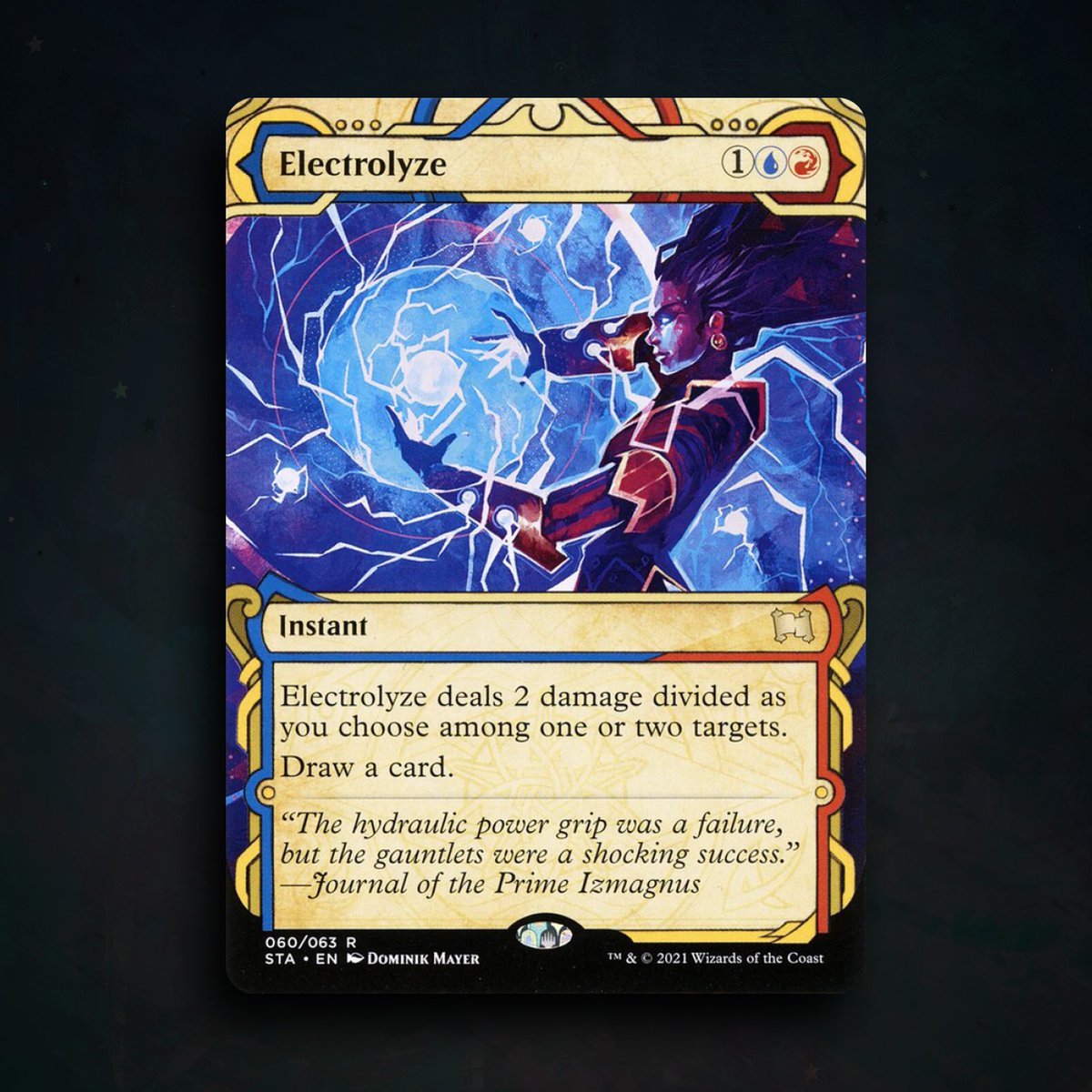 DominikMayerArt's tweet photo. This is Electrolyze from the Strixhaven Mystical Archive.⁠
#throwback #magiccards #mtg https://t.co/M7f7ixYrpZ
