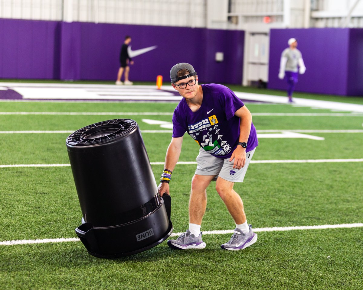 No Better Time to Meet your @KStateFB Equipment Cats then #EQWeek2023.
Meet Garrett Reihs
2nd Year Cornerbacks Manager
Hometown:  Haven, Kansas
Specialty: Players Loops & Gameball Management
Favorite Candy:  Kit-Kats