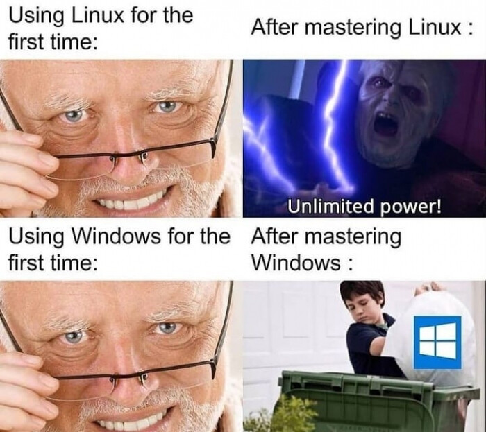 LinuxIron1's tweet photo. Why is this so true haha😄😂

#linux #ubuntu #informationsecurity #hacking #DataSecurity #CyberSec #bugbountytips #Linux #websecurity #Network #NetworkSecurity #cybersecurityawareness #linux #debian #Ubuntu https://t.co/xqs0wjlOmI