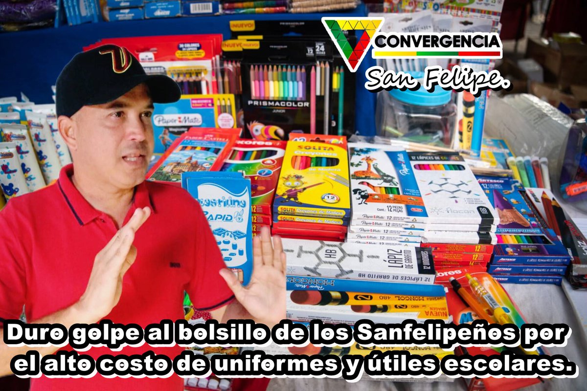 CamachoJimm's tweet photo. Duro golpe al bolsillo de los padres y representantes #Sanfelipeños por el alto costo de #uniformes y #útiles escolares para este regreso a clases.
-
Quienes deben tomar la decisión de comprar #alimentos o #dotar a sus hijos.
-
Ante el poco poder #adquisitivo del #salario mínimo. https://t.co/BXXgjIgD5p