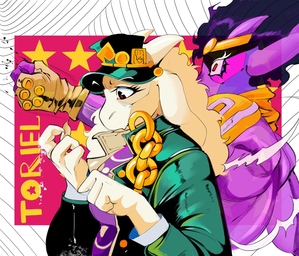 Rest_Cowie's tweet photo. TORIEL`S BIZARRE ADVENTURE

#JoJosBizzareAdventure #undertaleFanart https://t.co/YTjVECGAht