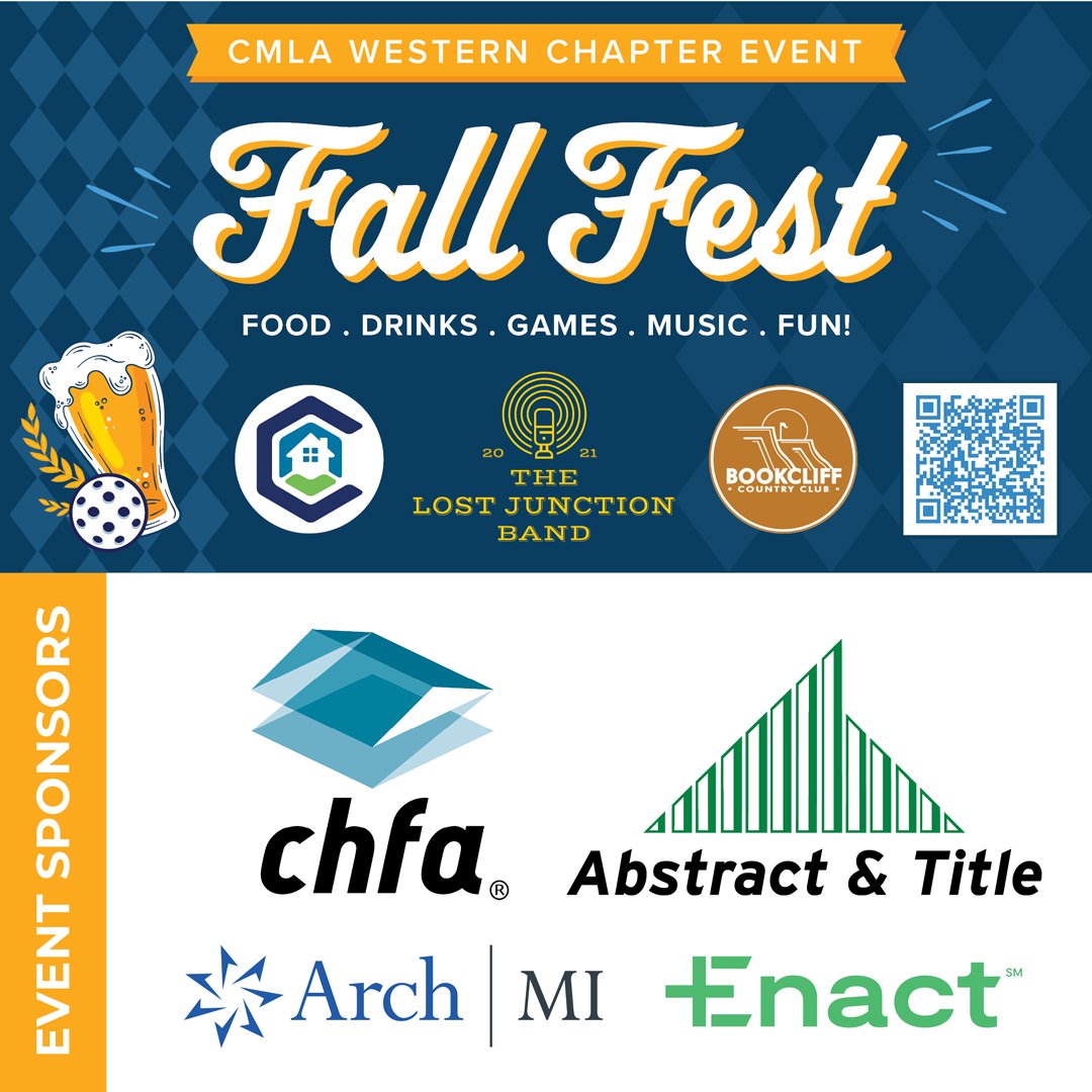 LAST CHANCE to register for tomorrow's CMLA Western Chapter Fall Fest at te Bookcliff Country Club in Grand Junction!
Register to attend: buff.ly/3LtoDm8
#chfa
#abstractandtitle
#archmi