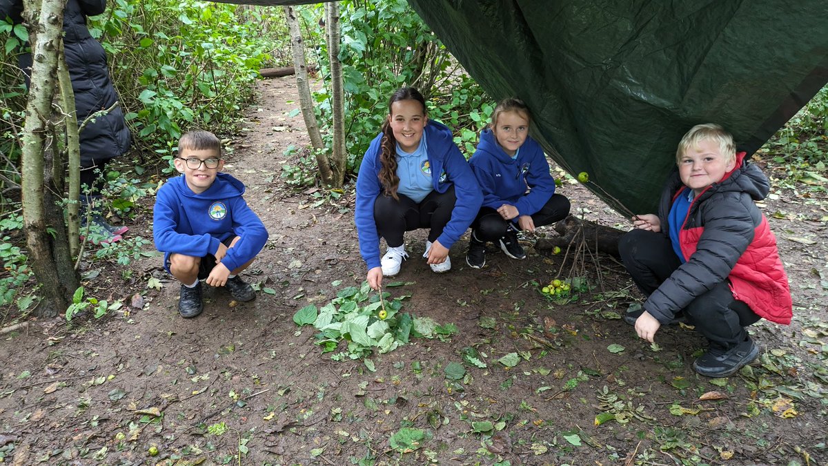 SwissValleyCP's tweet photo. This afternoon Bl5/6 inspected the #dens built by other classes this week and #cooperated as #teams to adjust/tighten #tarps & #paracord using #knots and various tying techniques. @_OLW_ @SOuLupdate @theoeap @ysgoliachsirgar @EcoSchoolsWales @NatResWales @WG_Education https://t.co/yENjeh6m9k
