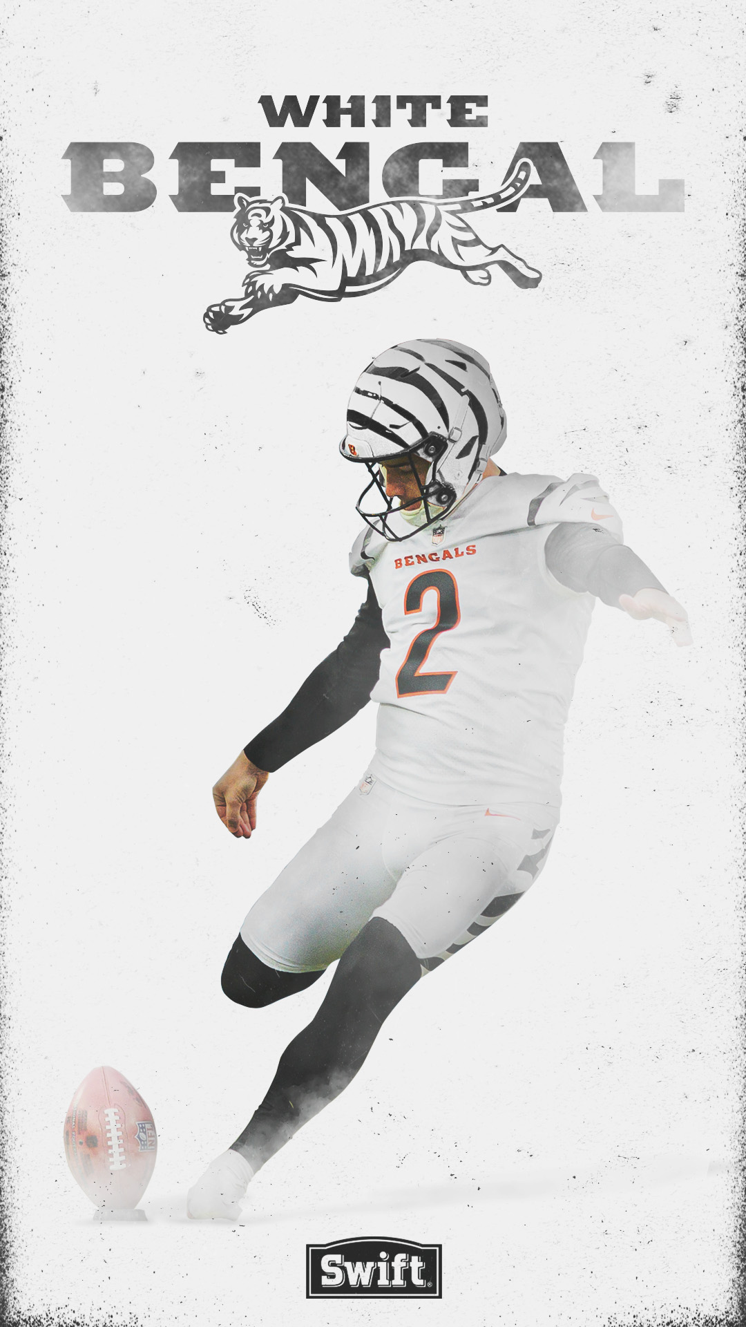 Cincinnati Bengals on X: "White Bengal everything    Wallpapers ...