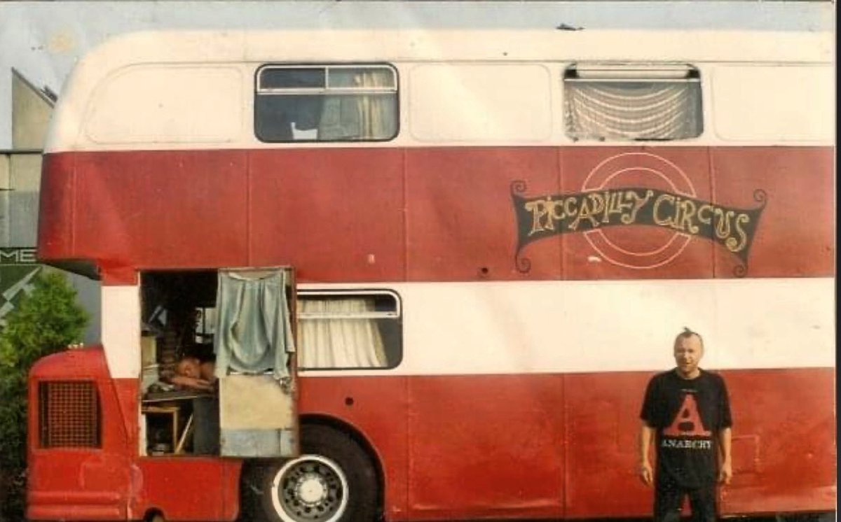 TomHunterArt's tweet photo. Me asleep in the back of my decker ‘Le Crowbar’ somewhere in Germany 1995? With Uncool John on guard. On the Road. #freeparty #rave #travellers #bedlam #spiraltribe https://t.co/8htLk72rwh