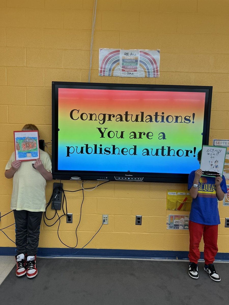 We completed our intro writing unit to learn about the writing process! These students were so proud of their published books! <a href="/RhondaP23/">Rhonda Pevorus</a> #TheU #UTESrocks
