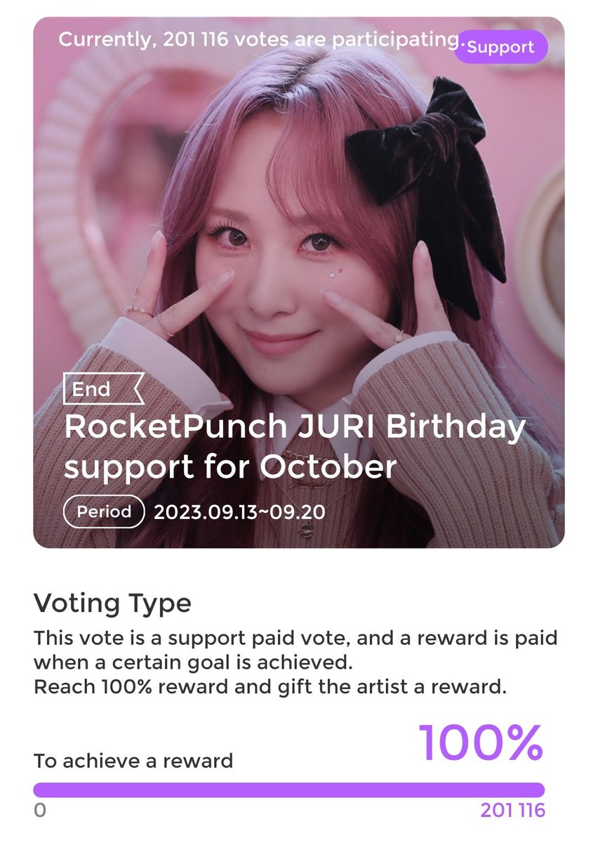 juritweets's tweet photo. Juri birthday add campaing in Pocketdols reached it goal before the deadline.
#RocketPunch @RCPC_members @RocketPunch #JURI https://t.co/IfYR1HlU9U
