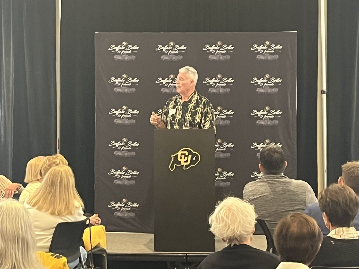CUBuffaloBelles's tweet photo. Another great Buffalo Belles luncheon is complete! Thank you to Brian Cabral, Roy Edwards, Curtis Snyder, Jeremiah Brown and Ty Holbrook for taking us behind the scenes in your respective sports. #GoBuffs #BeatOregon https://t.co/tAZHMIkJ6z