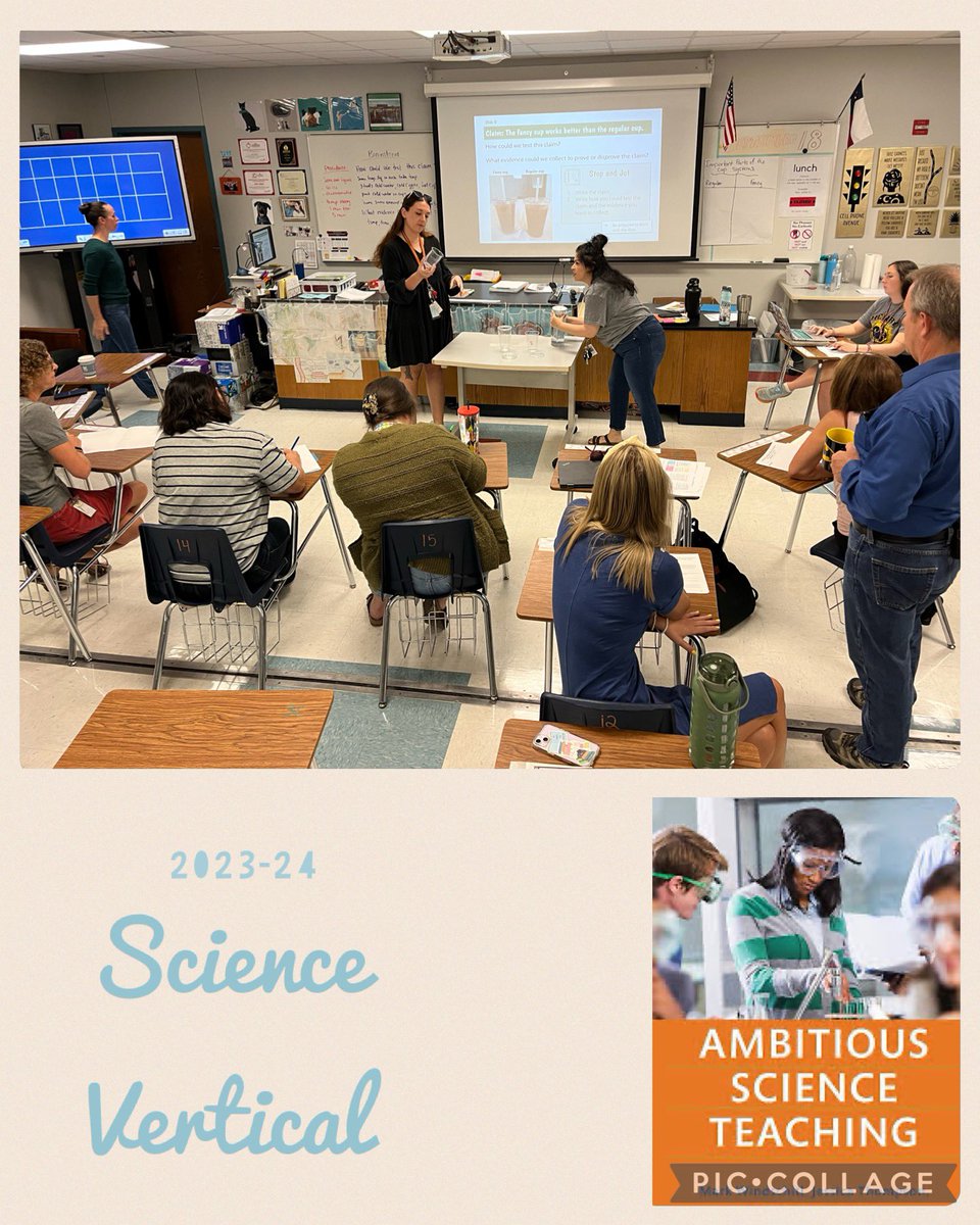 🖤💛 starting the morning exploring discourse w/our awesome #HMSScience Vertical Team. We launched into our learning by experiencing talk moves from #AmbitiousScienceTeaching book &amp; <a href="/OpenSciEd/">OpenSciEd</a> lead by our own Ms. Huddleston, Mrs. Wendling, &amp; Mrs. Julian #dreamtheimpossibledream