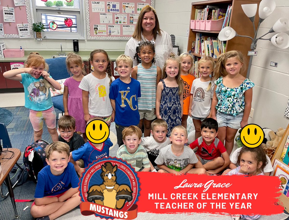 We are thrilled to announce that Ms. Laura Grace (@mcmissgrace) is the Mill Creek Elementary teacher of the year. Congratulations Ms. Grace!