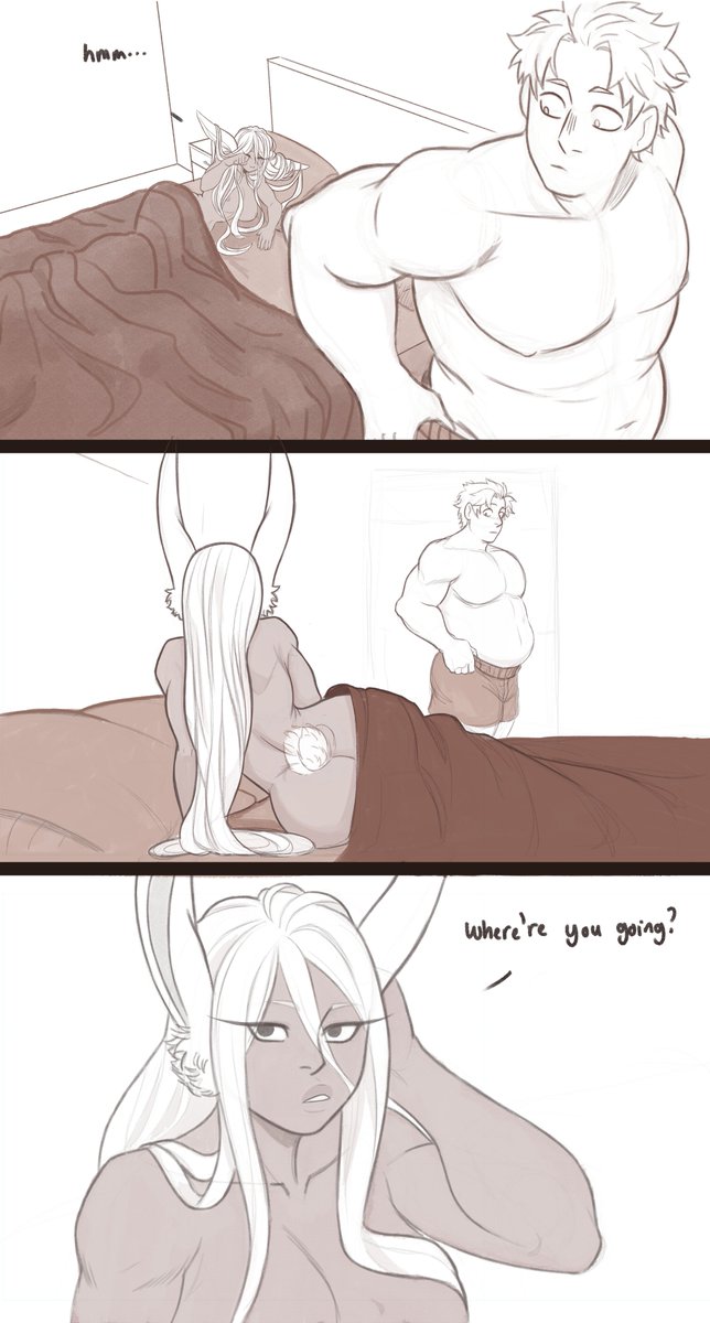 kisuspicy's tweet photo. A lil comic based on the INCREDIBLE iracebeth's chubbybunny thread! She out here single handedly providing society with primo mirugum fics and im forever greatfulllll!!!
#mirugum #chubbybunny #miruko #mirko #rumiusagiyama #fatgum #taishirotoyomitsu #mha #bnha https://t.co/qaZcVvriyO