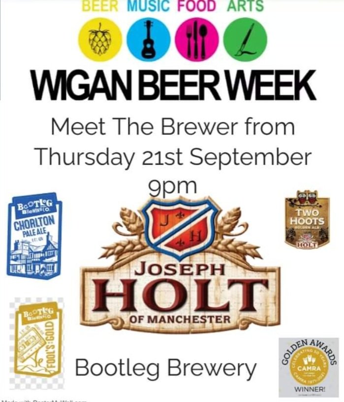 We haven't got many special events for #wiganbeerweek2023 but one of them is tomorrow evening, Thursday 21st September at The Swan &amp; Railway Hotel Wigan. They have a Tap Takeover by <a href="/JosephHolt1849/">Joseph Holt Brewery</a> beginning tomorrow and a Meet the Brewer event at 9pm. Strongly recommended