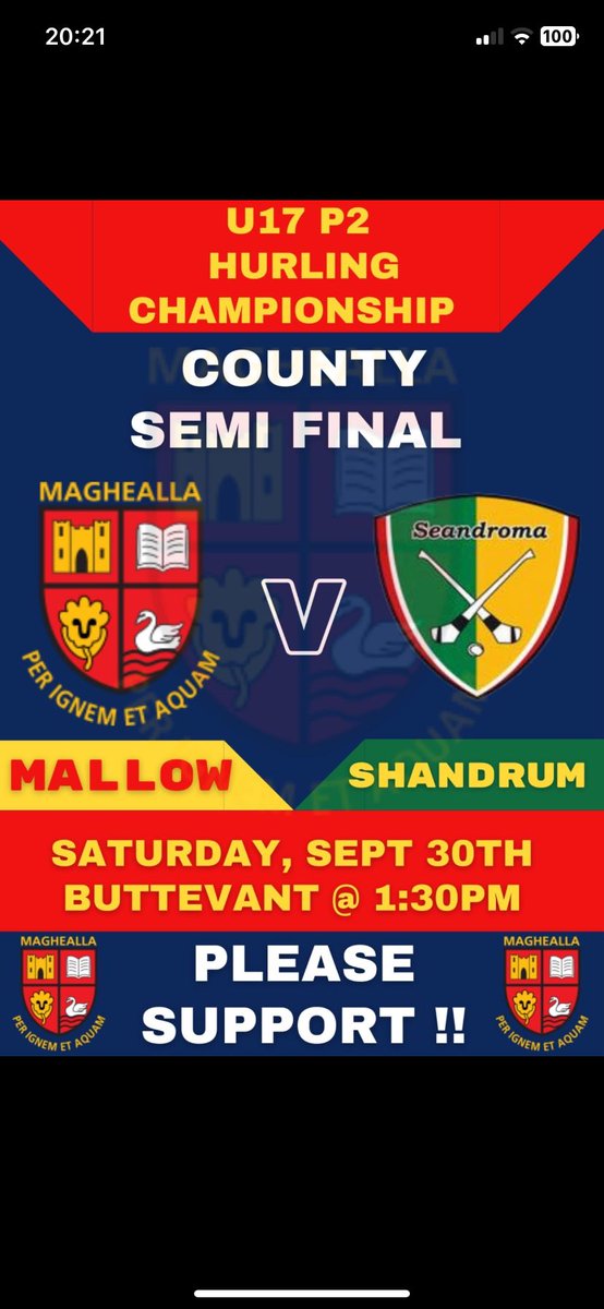 Date for your diary <a href="/carrigoon/">Mallow GAA</a> <a href="/mallow_juv_gaa/">Mallow Juvenile GAA</a> <a href="/LgfaMallow/">Mallow LGFA</a> <a href="/MallowCamogie/">Mallow Camogie</a> <a href="/DanosSupervalu/">Danos Supervalu</a> @BJRYAN1977 <a href="/GavinOSullivan2/">Gavin O'Sullivan</a> <a href="/RebelOg_/">Rebel Og</a>