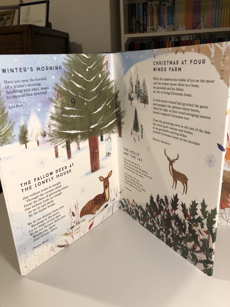 My pictures can’t do justice to this absolutely GLORIOUS advent calendar from ⁦<a href="/NosyCrow/">Nosy Crow</a>⁩, with a winter poem and lift-the-flap picture for every day. So beautiful &amp; well made it will last a lifetime &amp; be treasured every Christmas. Wish I’d had it when my kids were little!