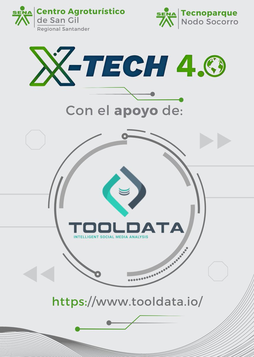 tcpsocorro's tweet photo. Finaliza con un gran éxito el encuentro de #Innovación #emprendimiento #tendenciastecnologicas, 
Agradecemos el apoyo y participación de @tooldata_io  en el X-Tech 4.0 https://t.co/4ETdl0Wept
#tecnoparquenodosocorro @farguti  @senacomunica https://t.co/3h3TATG3R1