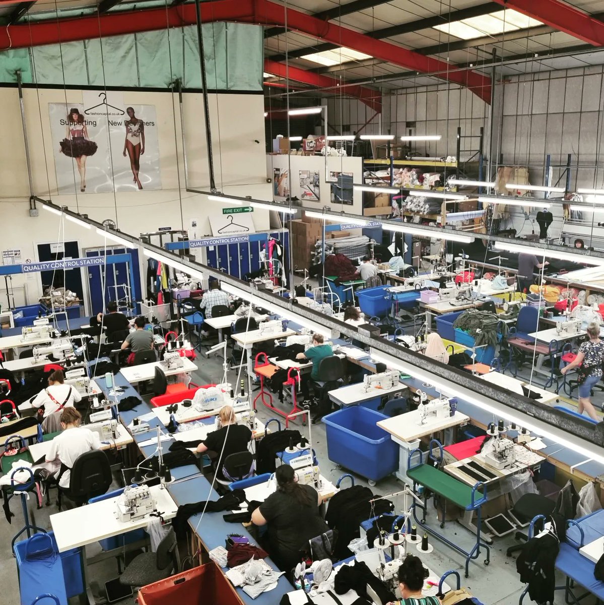 SandHighTex's tweet photo. Day 2! We were lucky enough to have the super knowledgeable Caroline of Fashion Enter give us an indepth tour of her factory which supplies everyone from H&amp;M to Designer brands. We were privileged to see the most sustainable printing machine in industry, worth just £1.2million! https://t.co/gdqkLHAWYm