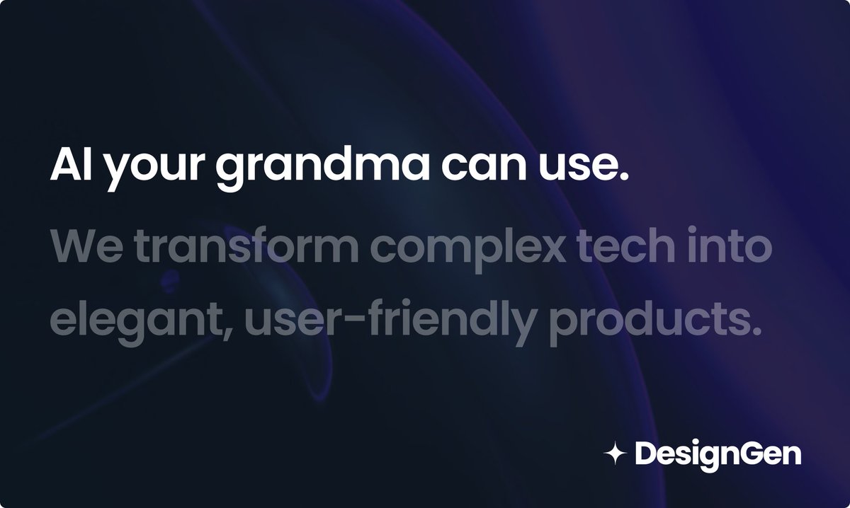 muneebsun's tweet photo. AI features are powerful but they’re seldom easy for real human users to adopt. Everyone’s trying to ship fast but most are neglecting elegance and usability. I built @designgen_ to enable AI startups to ship elegant, easy to use AI features. Fast.

#startup #ycombinator https://t.co/uBWgnnqgR8
