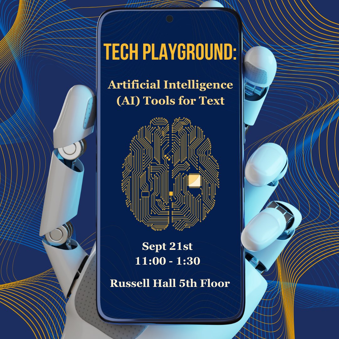 Try out some of the latest AI tools designed to help you brainstorm ideas, draft narratives, summarize documents, and even analyze data with us tomorrow!

Register here:buff.ly/3Run0sb 

#TeachersCollege #DigitalFutures #TechPlayground #AIinEducation