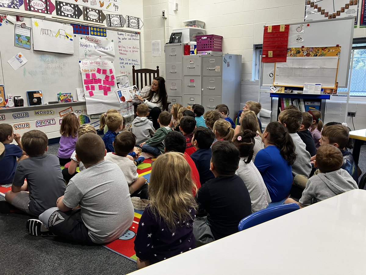 Mrs. Kayly, our school nurse, came out to share with our kindergarten and first grade students about her profession. She explained a nurses role, why her job is so important, and shared some of the tools she uses. Thank you for all you do. #OneChatham @BHicksk1 <a href="/MooreLeigh3691/">Leigh Moore</a>