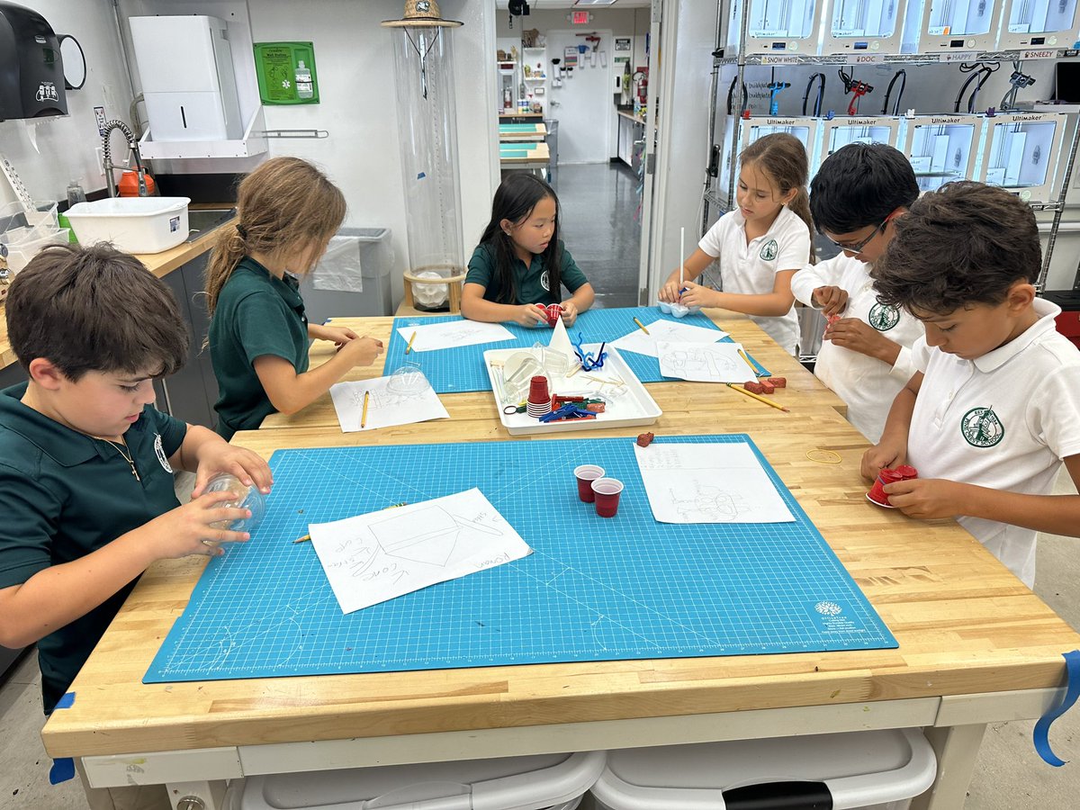 PineCrestSTEM's tweet photo. #PCGrade3 inventors were faced with the challenge of designing and building a boat in the #PCiLab to get them from Innovation Island safely back to school! #PCFutureReady https://t.co/UtfklWHcB1