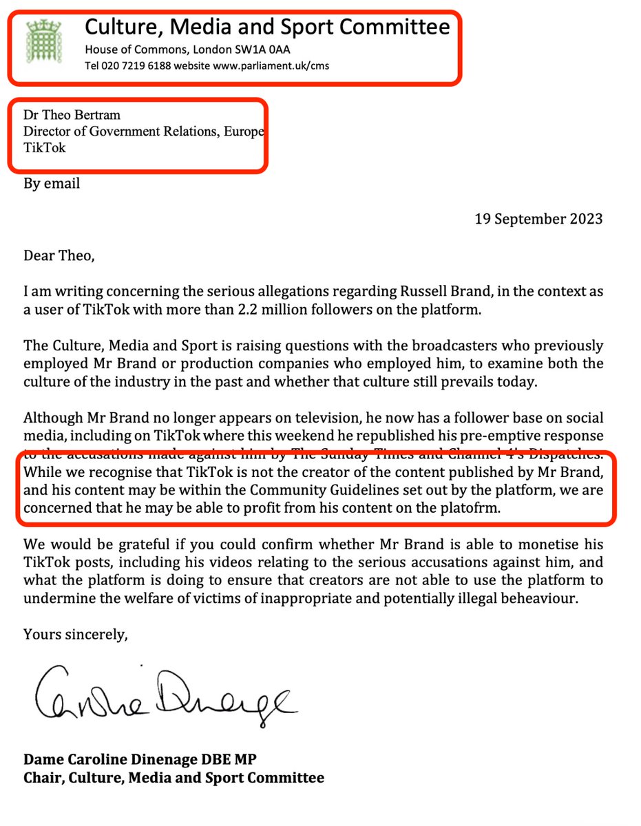 🚨 BREAKING: UK Government Aims to Cancel Russell Brand

The British Government sent a letter to TikTok and Rumble asking if Brand is “able to make profit from his content on the platform.” 

This implies that they are directly targeting Brand and attempting to fully deplatform